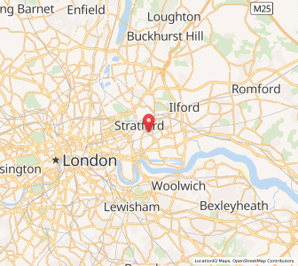 Map of West Ham, EnglandEngland