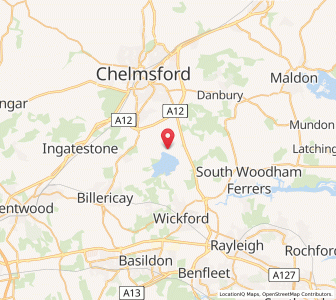 Map of West Hanningfield, EnglandEngland