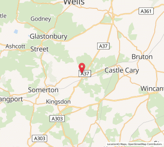 Map of West Lydford, EnglandEngland