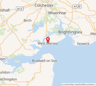Map of West Mersea, EnglandEngland