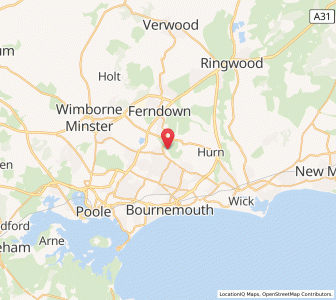 Map of West Parley, EnglandEngland