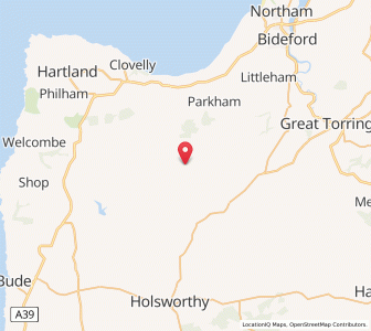 Map of West Putford, EnglandEngland