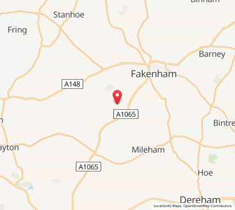Map of West Raynham, EnglandEngland