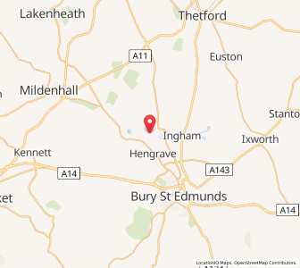 Map of West Stow, EnglandEngland