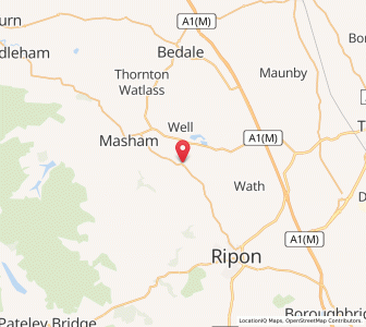 Map of West Tanfield, EnglandEngland