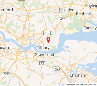 Map of West Tilbury, EnglandEngland