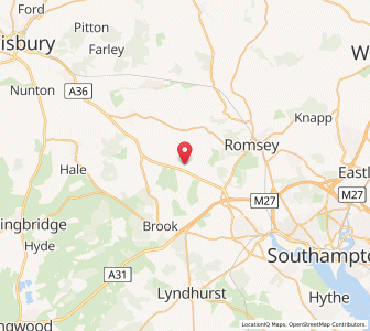 Map of West Wellow, EnglandEngland