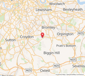 Map of West Wickham, EnglandEngland