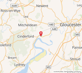 Map of Westbury on Severn, EnglandEngland