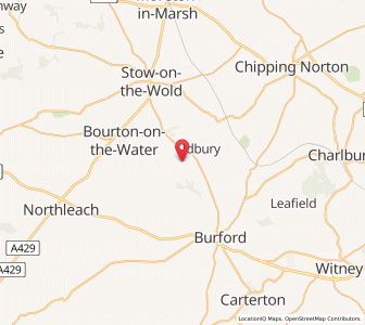 Map of Westcote, EnglandEngland