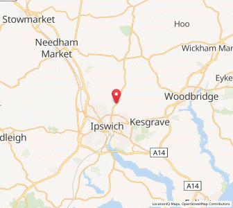 Map of Westerfield, EnglandEngland