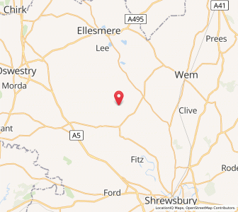 Map of Weston Lullingfields, EnglandEngland