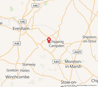 Map of Weston Subedge, EnglandEngland