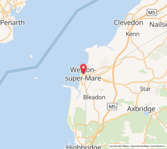 Map of Weston-super-Mare, EnglandEngland