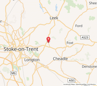 Map of Wetleyrocks, EnglandEngland