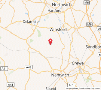 Map of Wettenhall, EnglandEngland