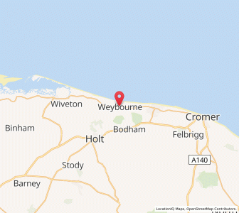 Map of Weybourne, EnglandEngland