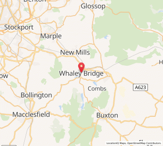 Map of Whaley Bridge, EnglandEngland
