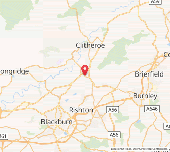 Map of Whalley, EnglandEngland