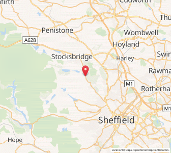 Map of Wharncliffe Side, EnglandEngland