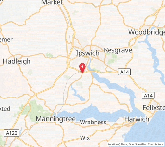 Map of Wherstead, EnglandEngland