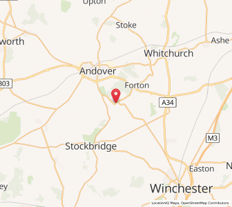 Map of Wherwell, EnglandEngland