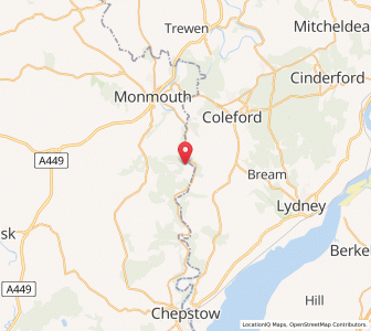 Map of Whitebrook, WalesWales