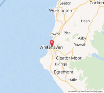 Map of Whitehaven, EnglandEngland