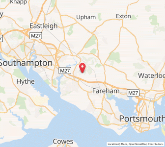 Map of Whiteley, EnglandEngland