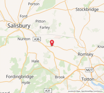 Map of Whiteparish, EnglandEngland