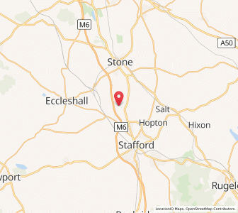 Map of Whitgreave, EnglandEngland