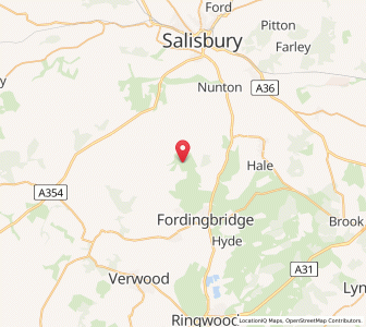 Map of Whitsbury, EnglandEngland