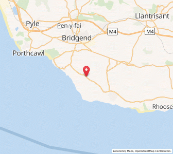 Map of Wick, WalesWales