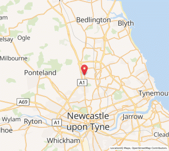 Map of Wideopen, EnglandEngland