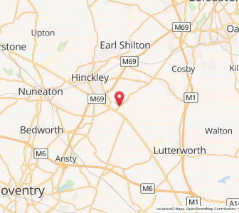 Map of Wigston Parva, EnglandEngland