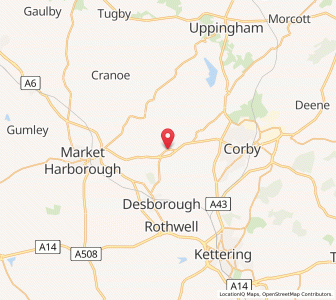Map of Wilbarston, EnglandEngland
