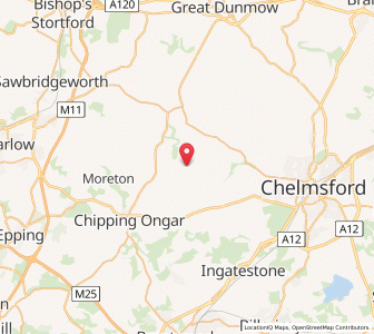 Map of Willingale Doe, EnglandEngland