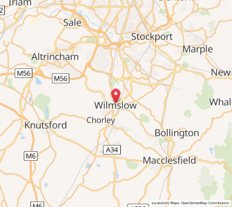 Map of Wilmslow, EnglandEngland