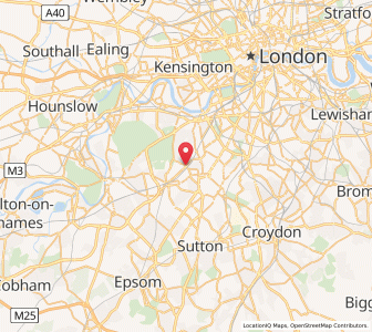 Map of Wimbledon, EnglandEngland