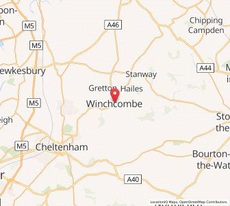 Map of Winchcombe, EnglandEngland