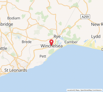 Map of Winchelsea, EnglandEngland