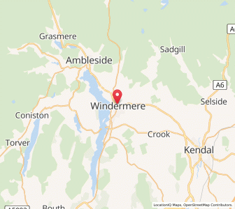 Map of Windermere, EnglandEngland