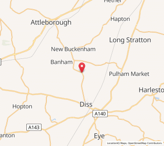 Map of Winfarthing, EnglandEngland