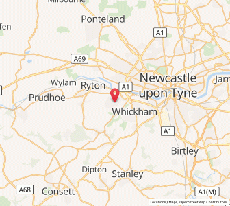 Map of Winlaton, EnglandEngland