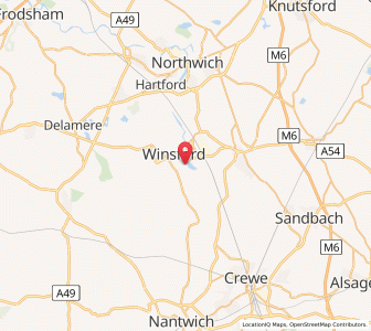 Map of Winsford, EnglandEngland
