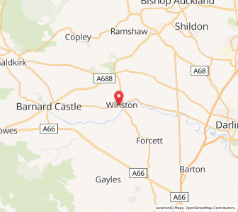 Map of Winston, EnglandEngland