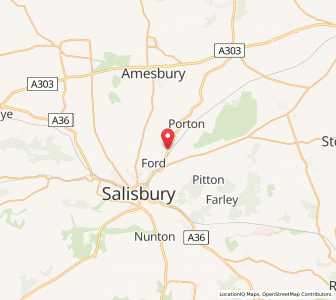 Map of Winterbourne Earls, EnglandEngland