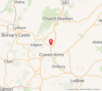 Map of Wistanstow, EnglandEngland