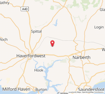Map of Wiston, WalesWales