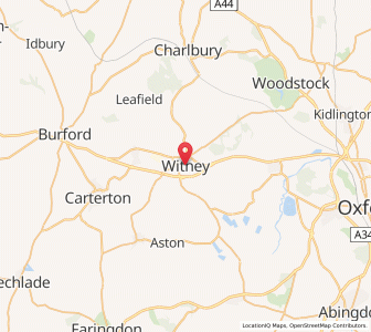 Map of Witney, EnglandEngland